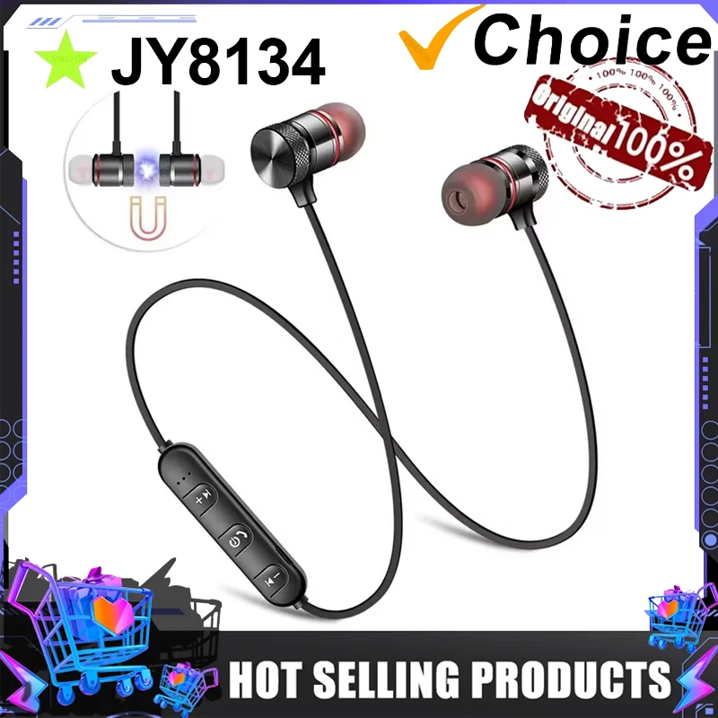 Wireless Binaural Stereo Sports Bluetooth Headset Ear Hanging Running Super Long Standby Magnetic Suction Head Neck Hanging Neck