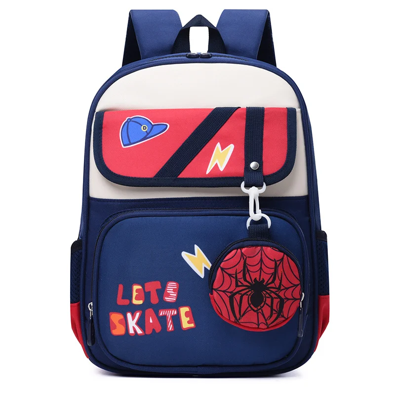 

Marvel Comics Spider-Man Captain America Kawaii cartoon patterned backpack Anime peripherals Small gift