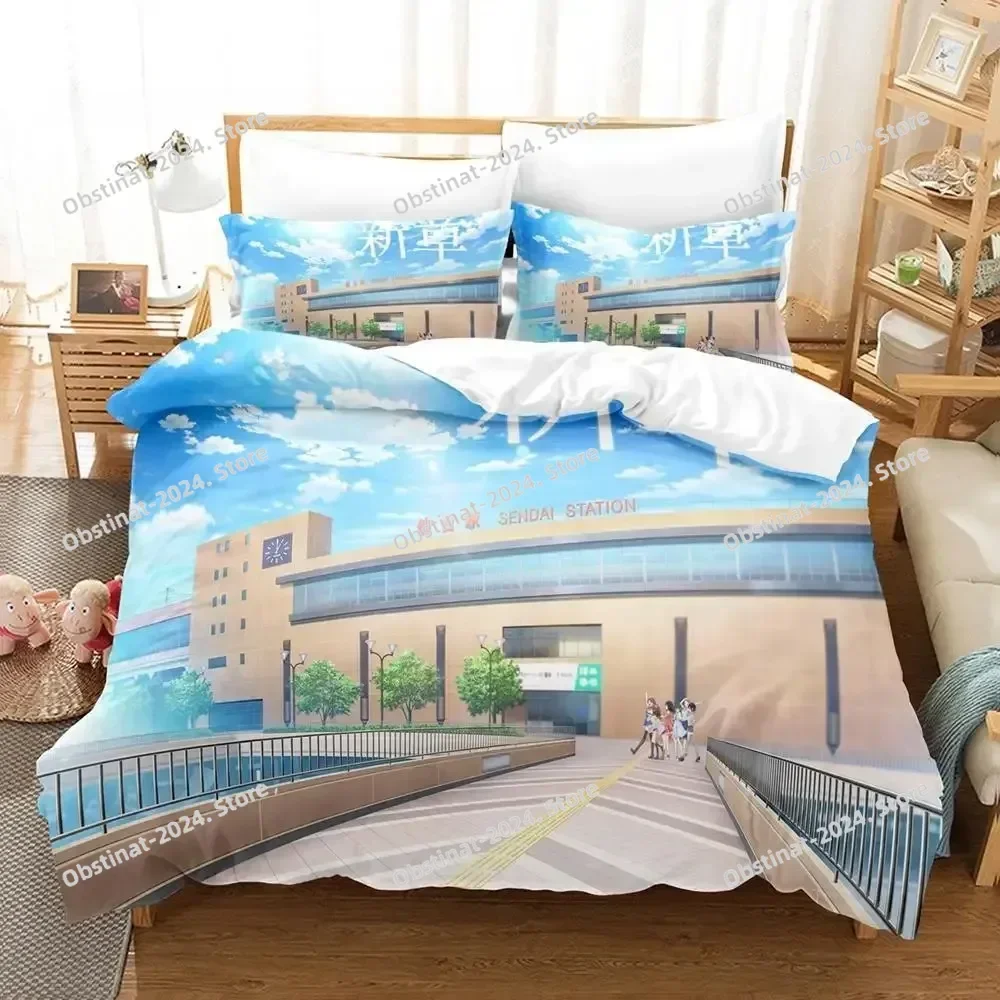 

3D Print Anime Kawaii Wake Up, Girls! Bedding Set Duvet Cover Sheet Printed Bed Set Pillowcase Bed Full Queen King Size Bedroom