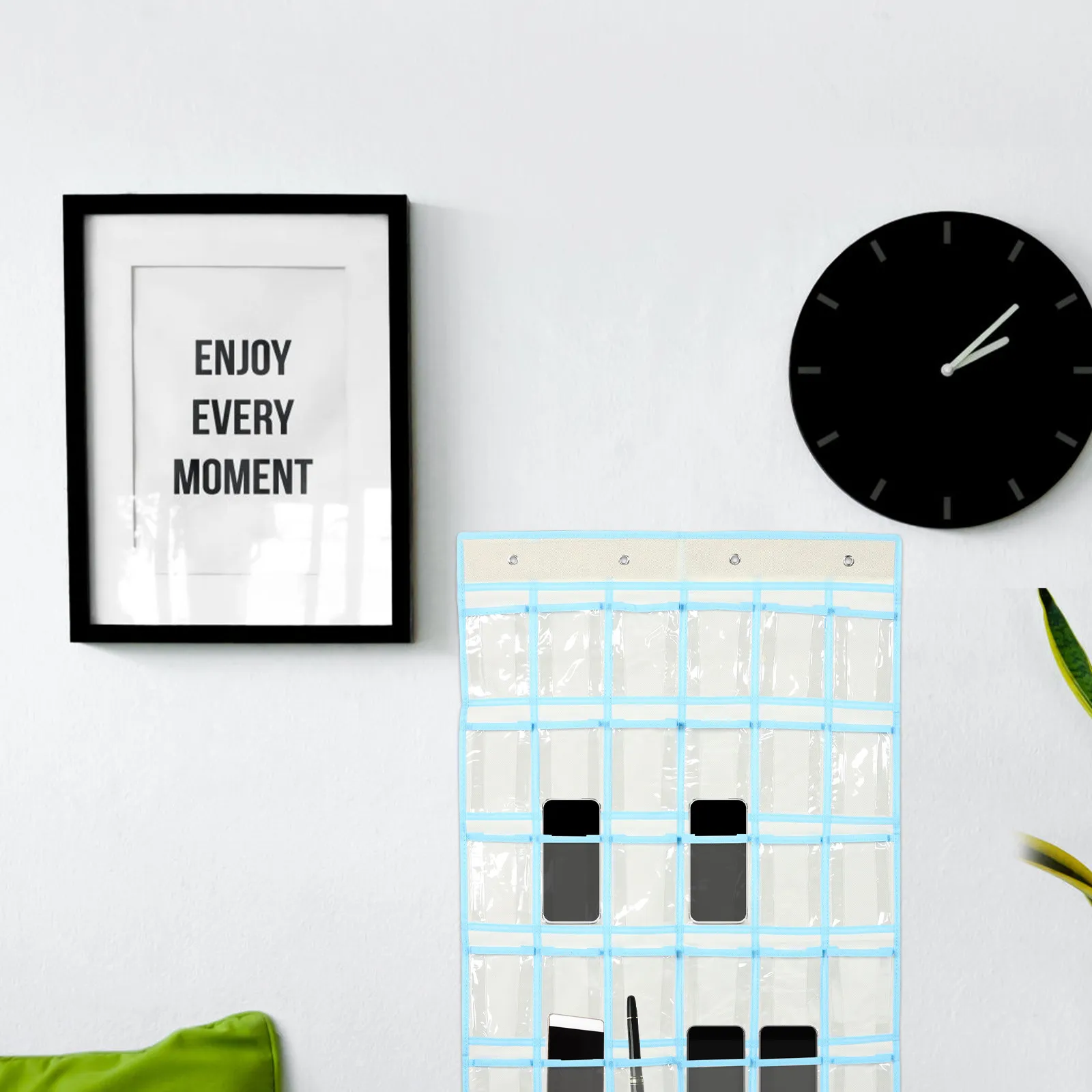 Pockets Hanging Storage Bag Organizer for Phone, Jewelry, Dorm & Classroom Wall Mount