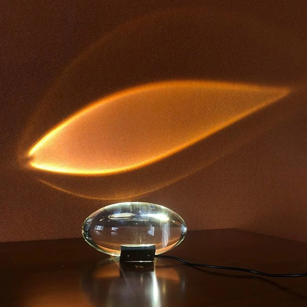 

Eye Of The Sky LED Table Lamp 5W USB Charging Egg-shaped Crystal Sunset Projector Lamp Night Light For Living Room Bedroom