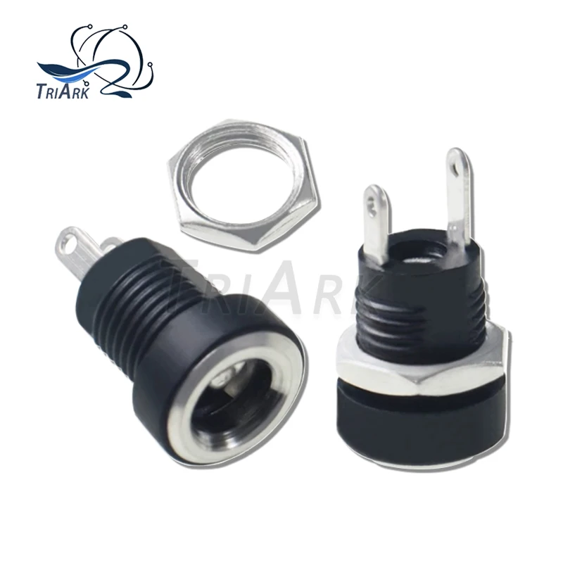 10PCS DC-022B 3A 12v for DC Power Supply Jack Socket Female Panel Mount Connector 5.5mmx2.1mm 5.5x2.5 3.5x1.3 DC022B Connector