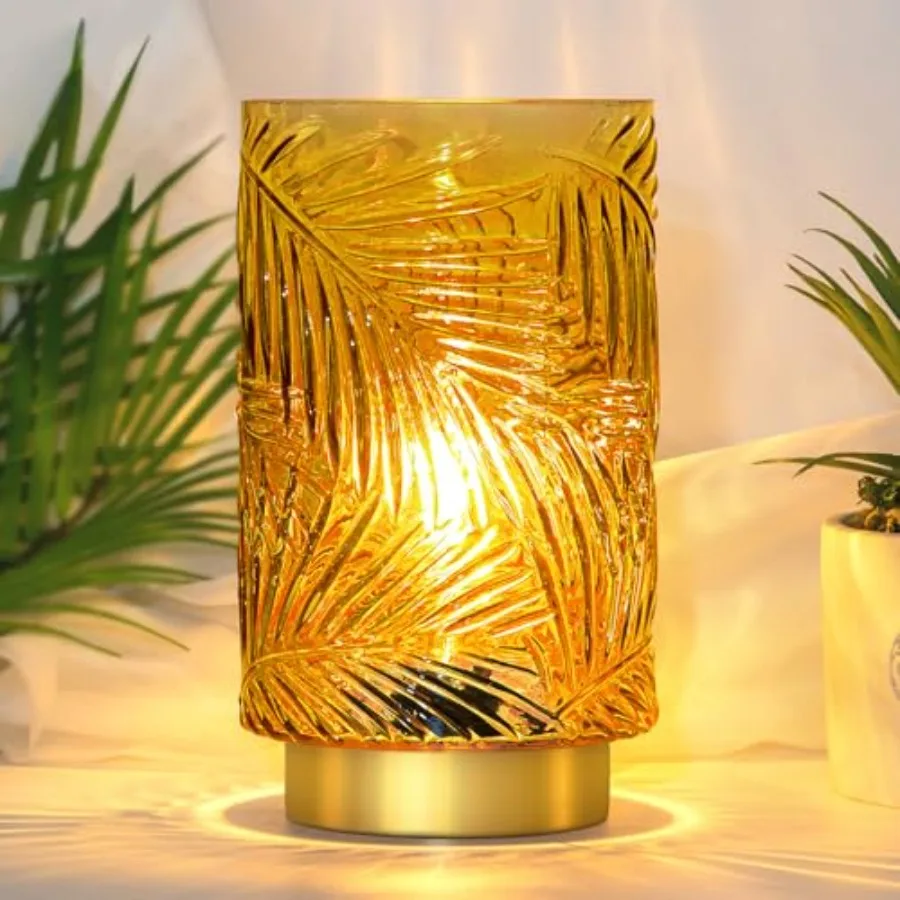 

Battery Operated Table Lamp, Cordless Lamps for Home Decor, Battery Powered Nightlight with LED Bulb with Timer, Decorative Lig