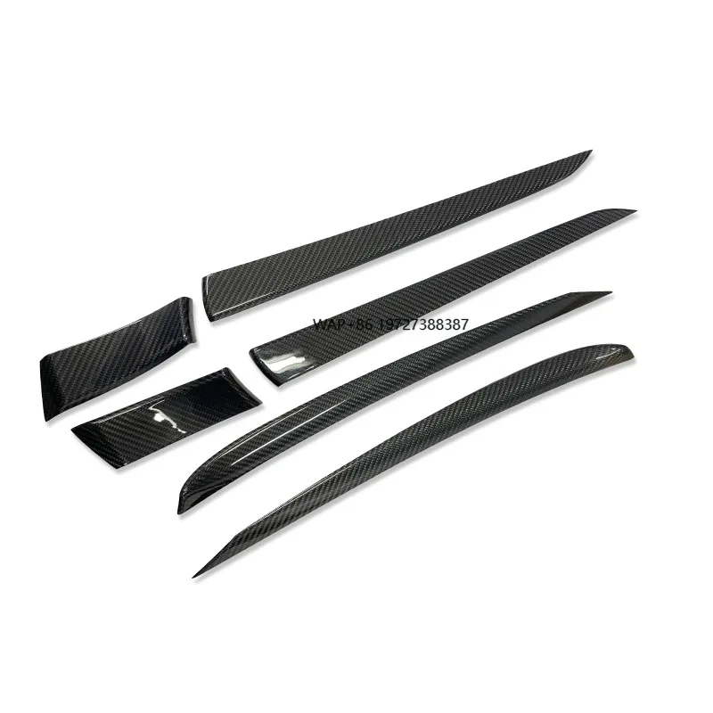 

2022+ Interior Carbon Fiber Inner Side Front Rear Door Panel Trim Kits for Model S X Accessories