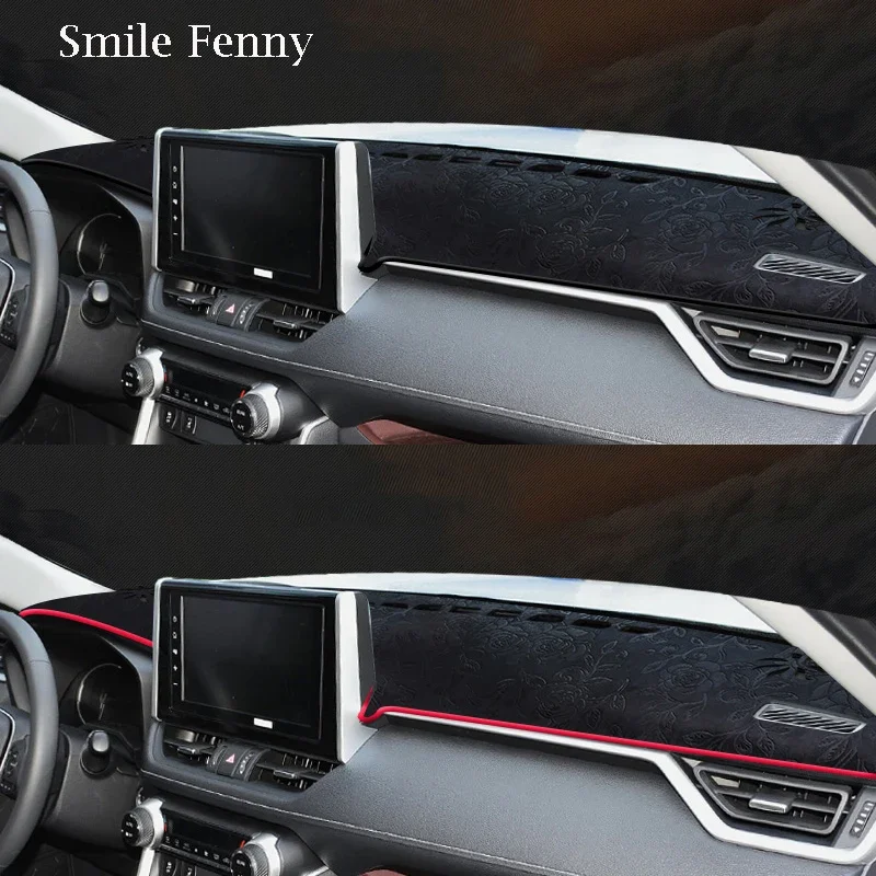 For Toyota RAV4 2024 2020 2021 2019 Accessories Car Dashboard Light-proof Mat Cover Flannel Non-slip Dash Sun Shade Carpet Pad
