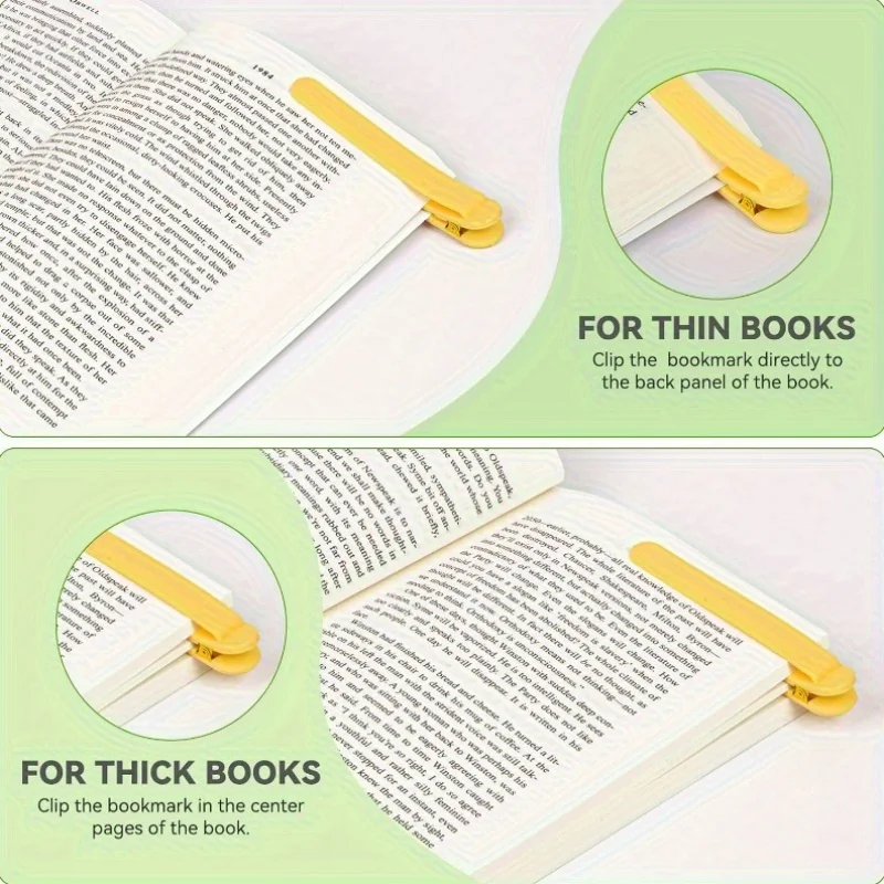 3/6Pcs 3 Colors Silicone Bookmark, Automatic Page Turning, Simple Wind Pictographic Pen Holder, Memory Bookmark Record