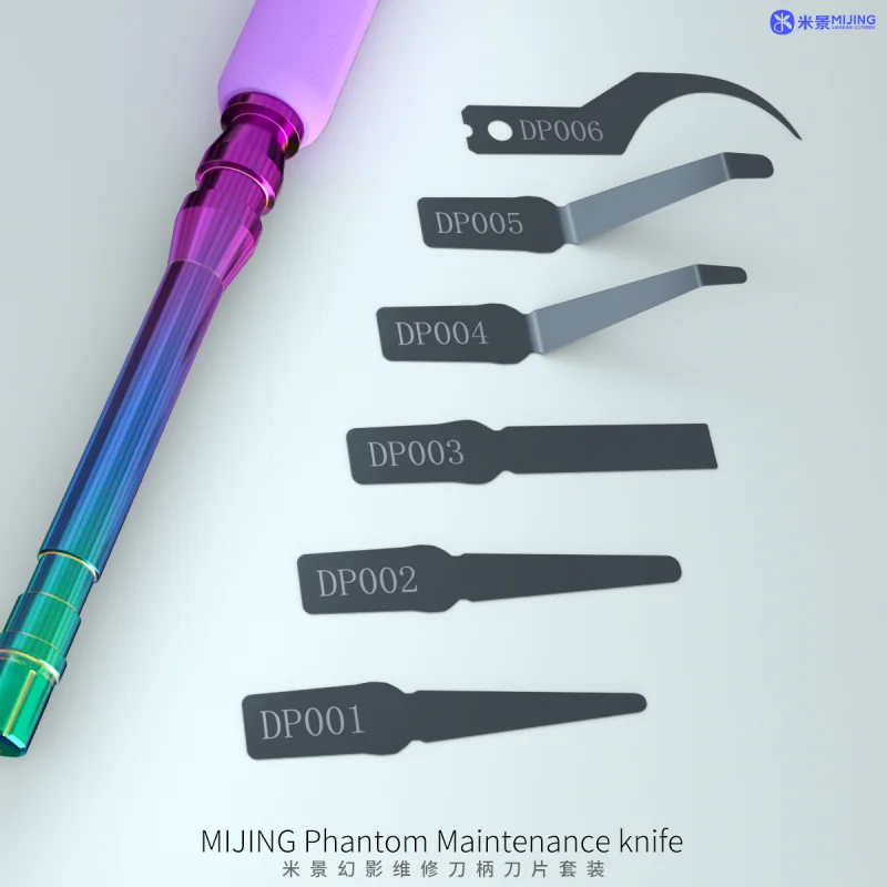 Coltello fantasma MIJING 3 in1 per la manutenzione del telefono cellulare IC Chip CPU rimozione della colla smontare riparazione strumento leva