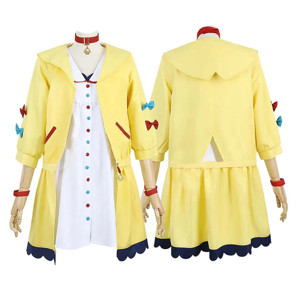 Anime VTuber Inugami Korone Cosplay Costume Women Cute Dress Skirt Coat Uniform Accessories Halloween Carnival Party Outfits