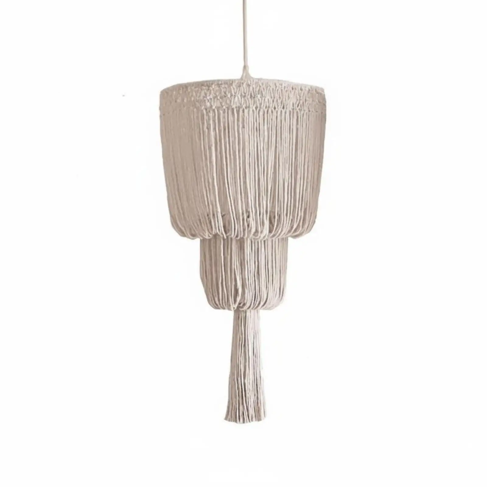 Cotton Rope Hanging Shade Nordic Design Boho Tassel Lampshade Warm Ambiance