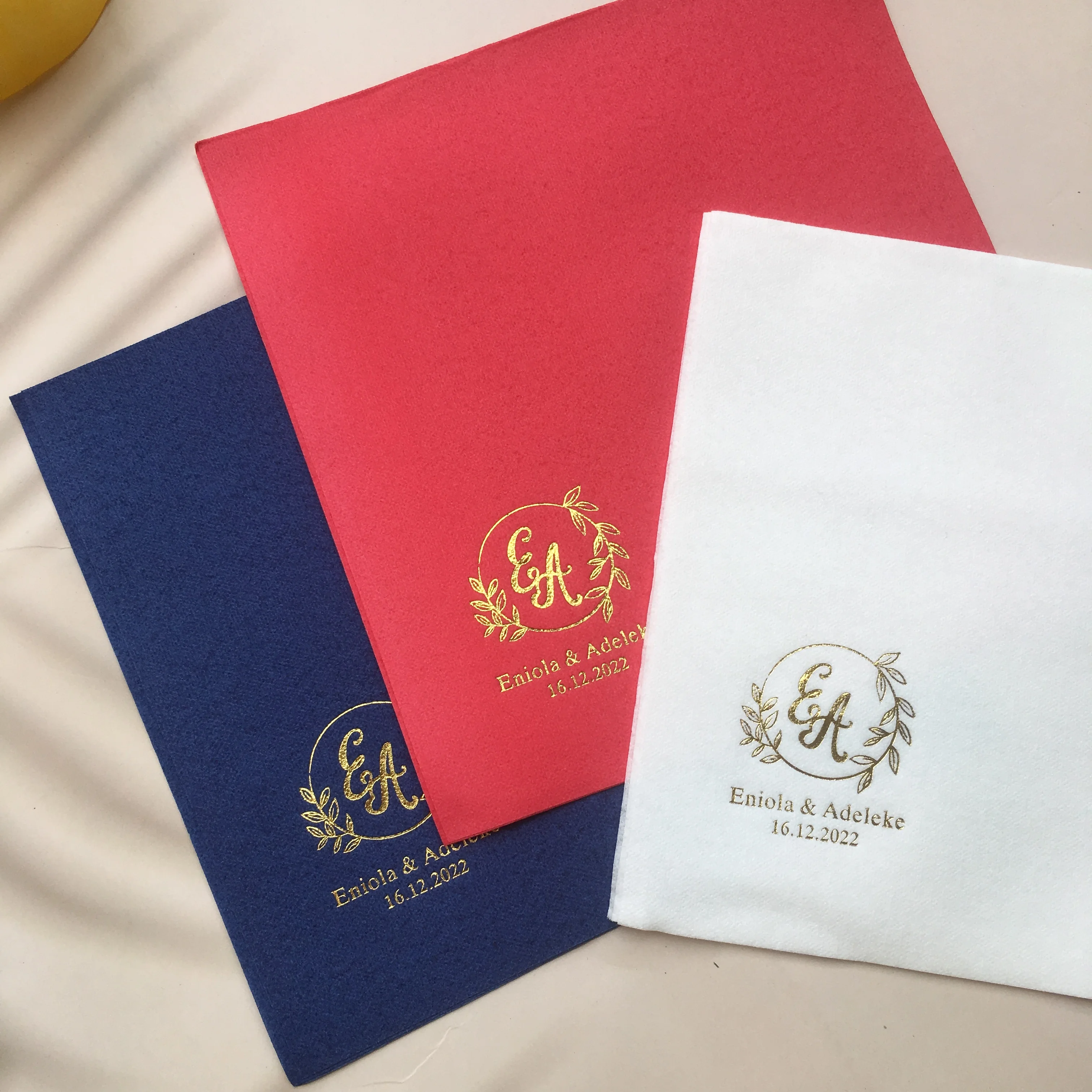 

50PCS Personalized Napkins Personalized Napkins Printed Napkins Custom Monogram Let Love Brew Engagement Wedding Shower