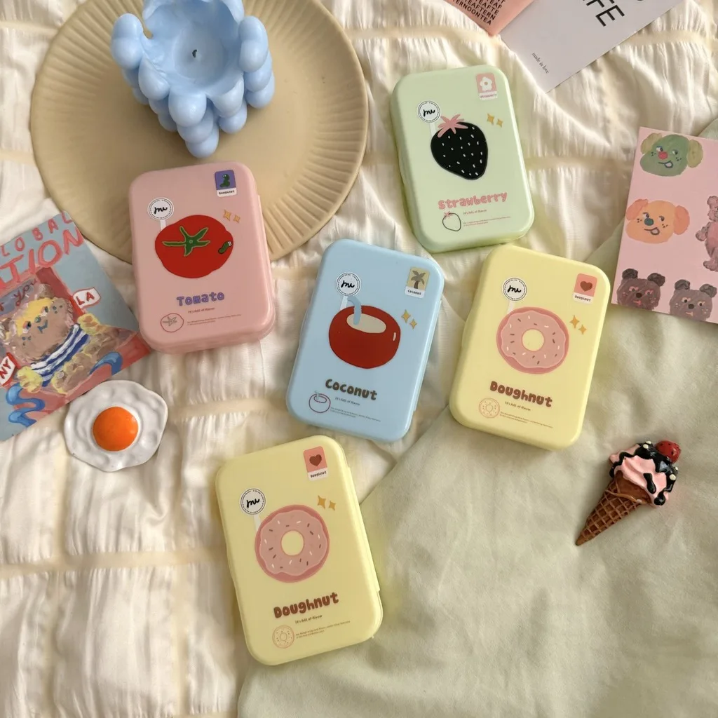 Contact Lens Holder Lovely 3 Pairs Contact Lens Case Colored Contact Lens Case Travel-Friendly For Campus Use Outdoor Carrying