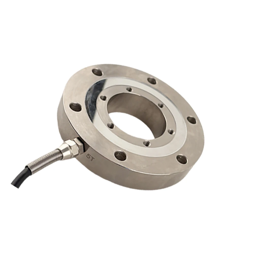 Hollow Ring Load Cell Pancake Type Pressure Sensor 0.1% F.S. Accuracy for Industrial Automation & Testing Weighing  Range