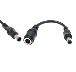 DC jack 6.5*4.4 / 6.0*4.4 Female to 5.5*2.5 mm Male Blue DC Power Charger Adapter 90 / 180 degrees for Laptop Notebook