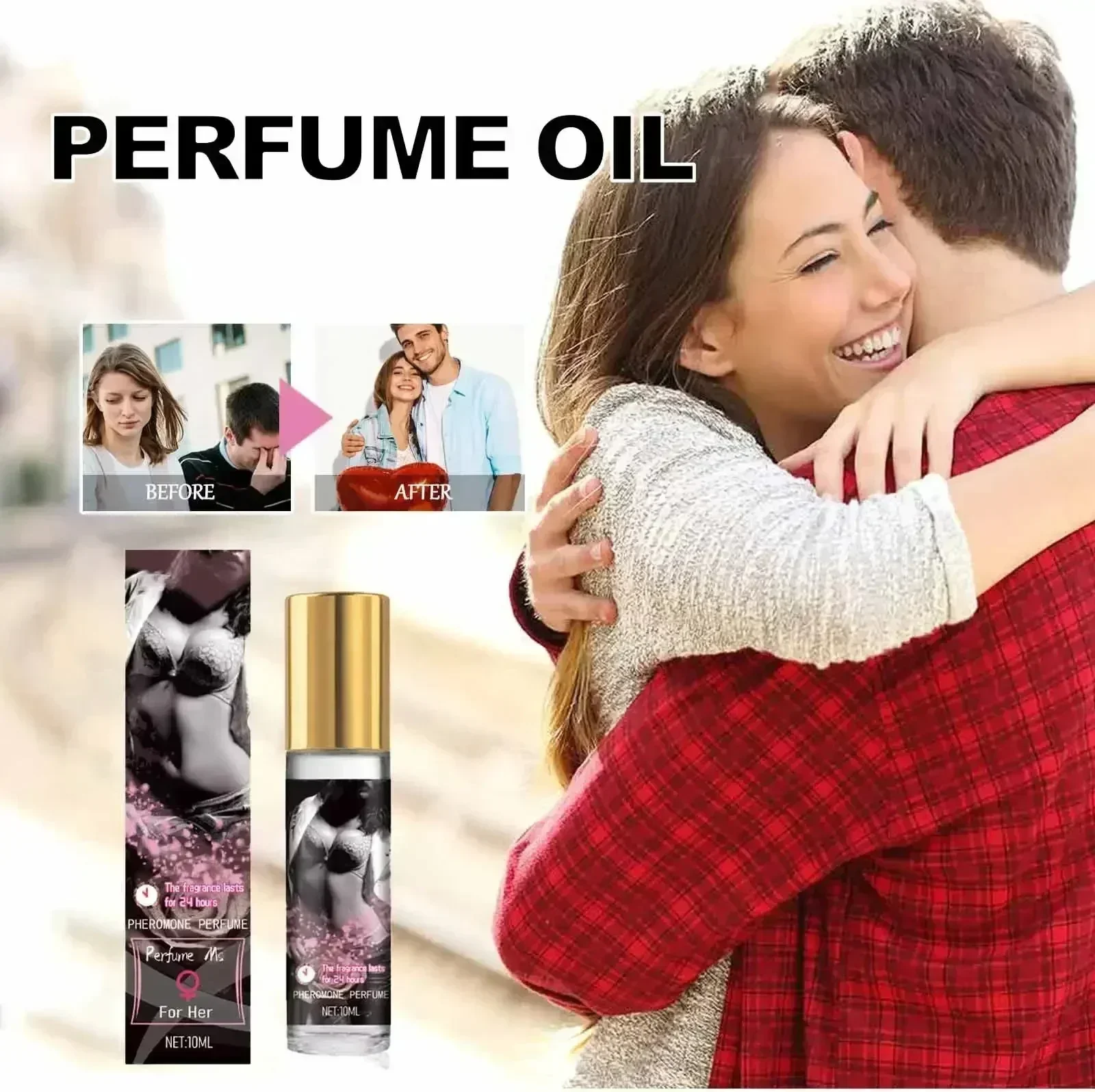 Olio di profumo di feromoni per uomo donna profumo per il corpo rinfrescante naturale di lunga durata stimola la fragranza olio essenziale di feromone