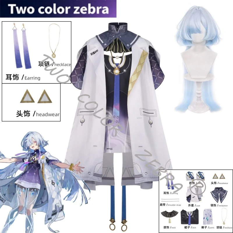 

Game Wuthering Waves Mornye Cosplay Costume Wig Dress Full Sets Clothing Halloween Carnival Comic Party Play Role Clothes