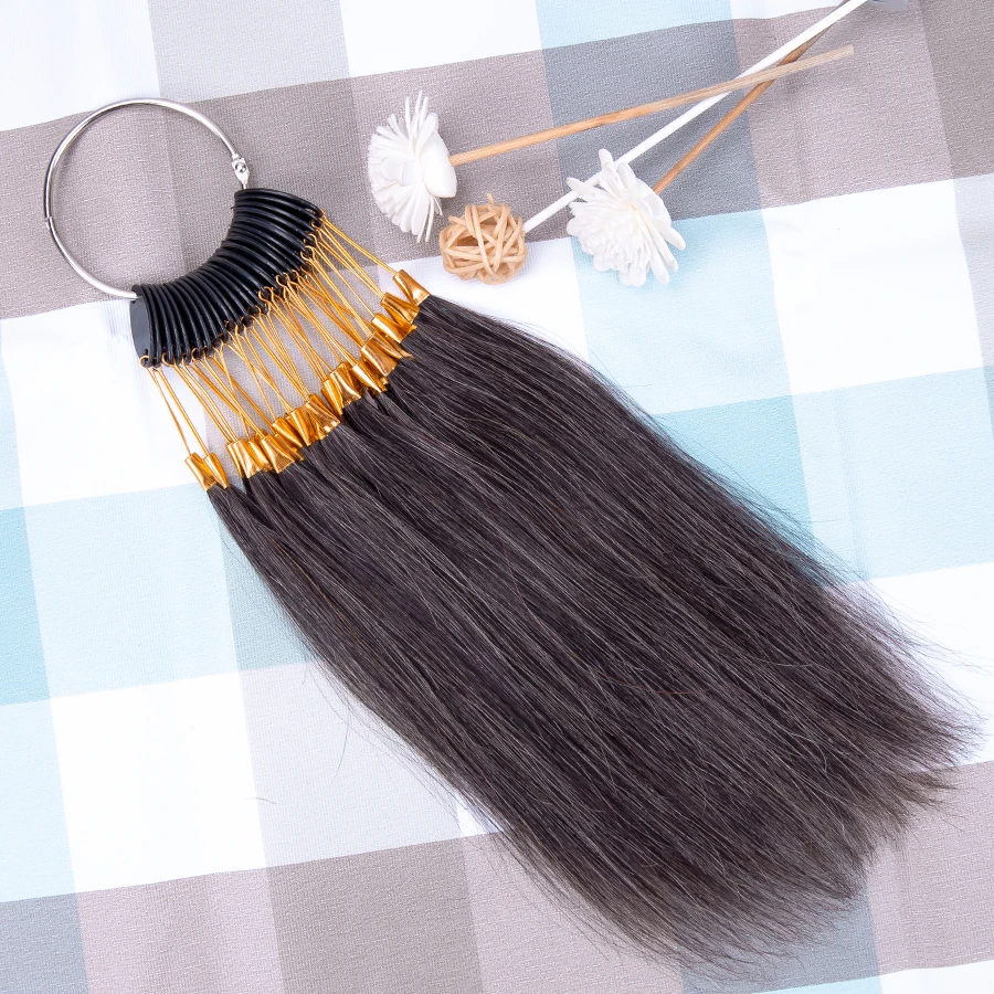 Hair Accessories Hair Color Ring Dye Testing Swatches Professional Human Hair Salon Tools Dyeing Coloring Samples Hair Extension