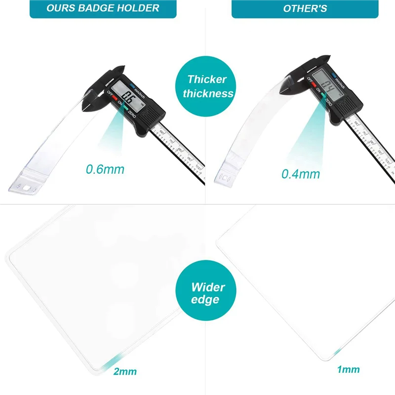 4 Pcs Badge Tether With Clips Retractable Badge Reel Carabiner Reel Clip Card Holders For ID Card Key Badge Holder-Y18A