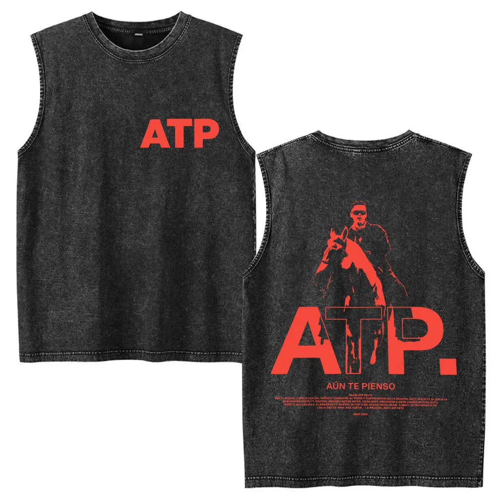 Rapper NSQK ATP Tour 2025 Album Fans T Shirts Men's Clothing Vintage Oversized T-shirt Fashion High Quality Washed Tank T-shirts