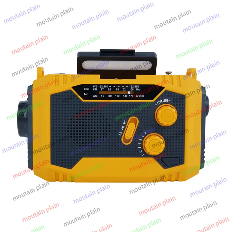 

Многофункциональное домашнее аварийно-спасательное радио с солнечной батареей и ручным приводом, с суперярким фонариком для кемпинга и предотвращения стихийных бедствий