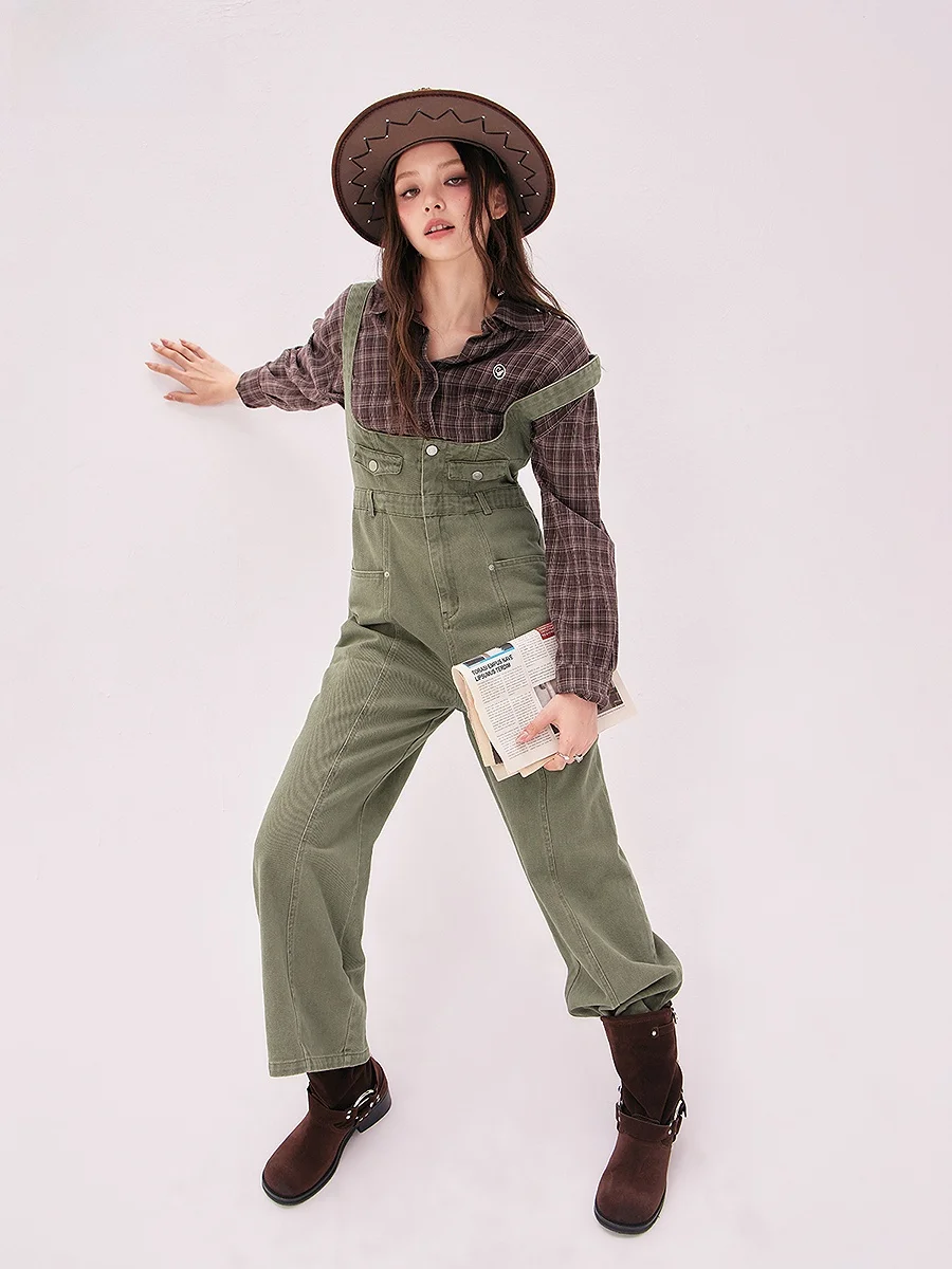 Calças casuais soltas femininas primavera verão outono novo sle cintura alta zíper algodão ket detalhe coreano sle commute calças