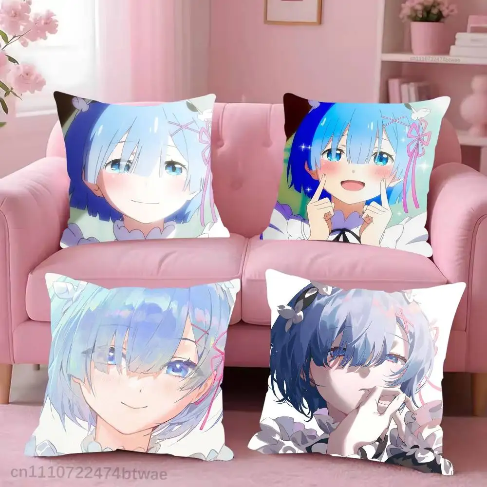 ReZero R-Rem Cute Pillow Case Cover Square Sofa With For Pattern Comfortable Cushion suitable Of Room