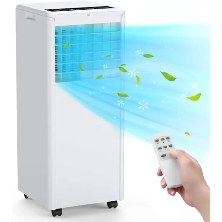 

8000 BTUs Portable Air Conditioner, Air Conditioners 3-in-1 Cooling, Fan Dehumidifier for Up to 350 Sq.Ft, Remote Control, 24H