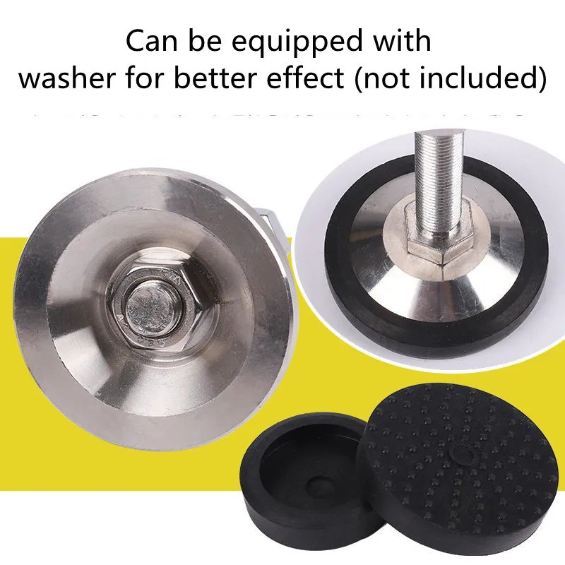 2pcs 304 Stainless Steel Heavy Fixed Adjustable Foot Cup Solid Shockproof Support Machine Bed Anchor Screw Power Tool Parts