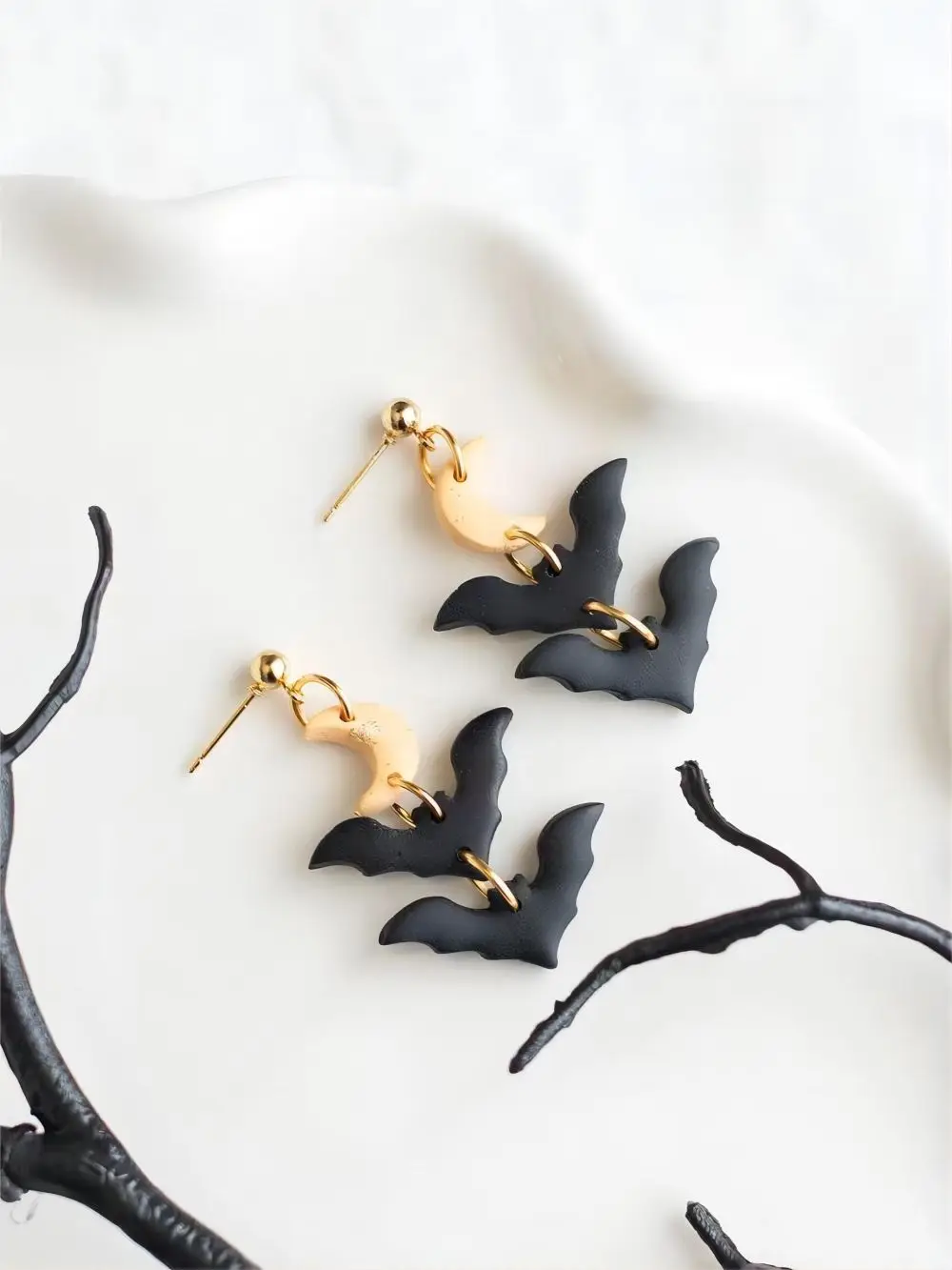 New Autumn/Halloween Earrings Polymer Clay Shaped Moon/Bat Soft Clay Knife DIY Earrings Jewelry Pendant Clay Tool