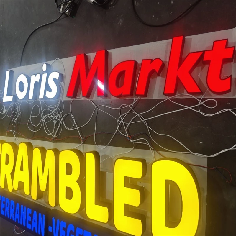 Aangepaste outdoor acryl LED letters winkel teken exterieur LED kanaalletters zakelijke winkel teken bedrijfslogo