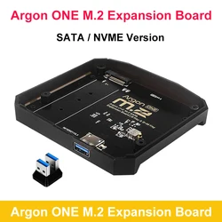 Плата расширения Argon ONE M.2 USB 3,0 на M.2 SATA NVME SSD для Raspberry Pi 4 Argon ONE M.2 V2, алюминиевый корпус