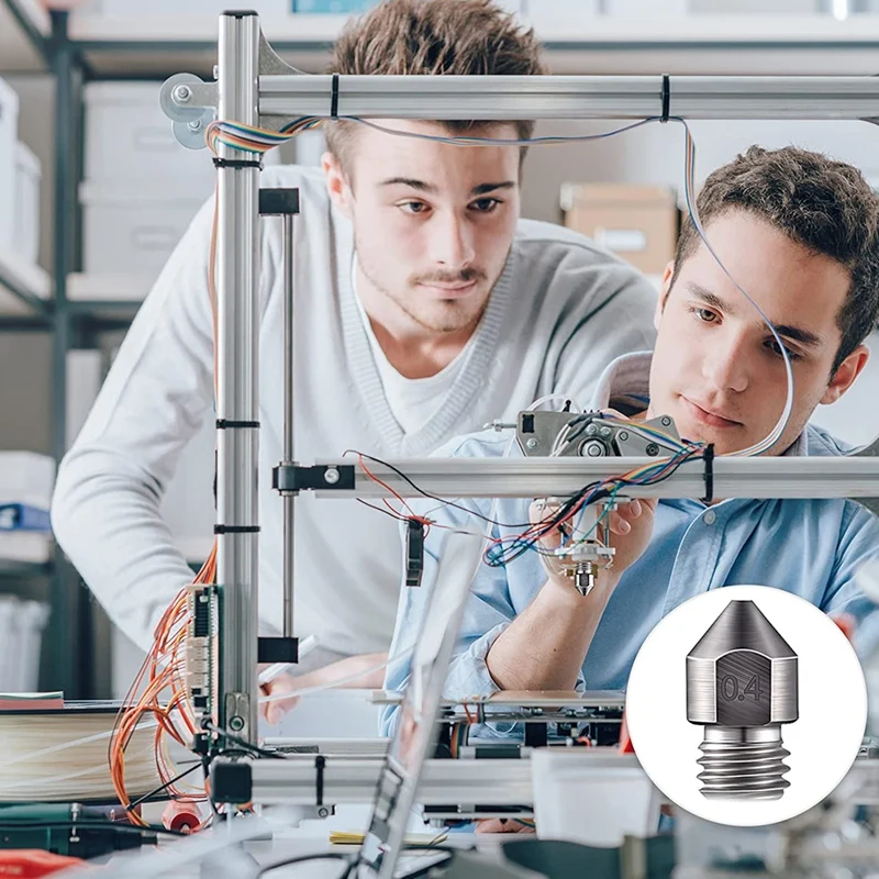 อุปกรณ์เสริมเครื่องพิมพ์3D จุกนมหนูอุปกรณ์ทำความสะอาดกล้องหัวฉีด MK8เหล็กแข็งสำหรับ MakerBot creality CR-10 ender 3 Series