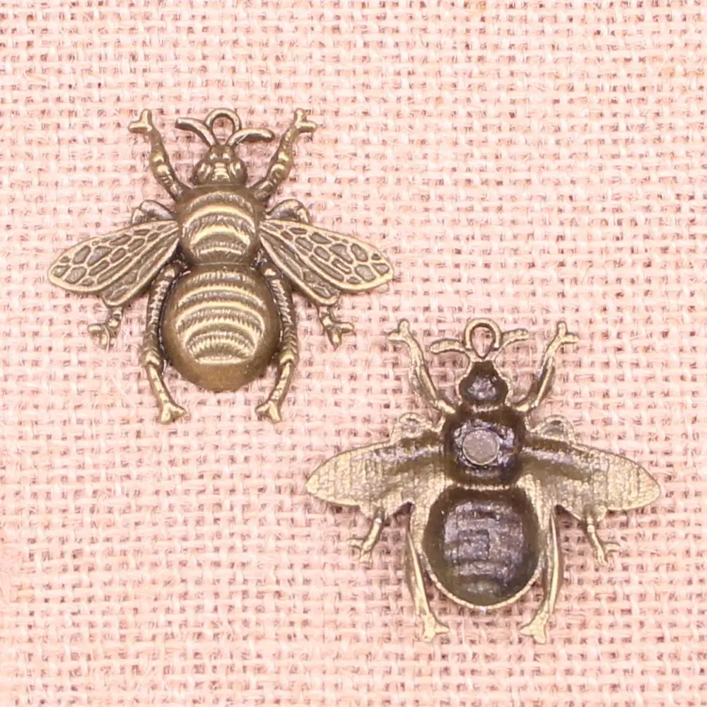 24pcs Charms Hornet Honey Bee 40x38mm Antique Pendants,Vintage Bronze Jewelry,DIY For Bracelet Necklace