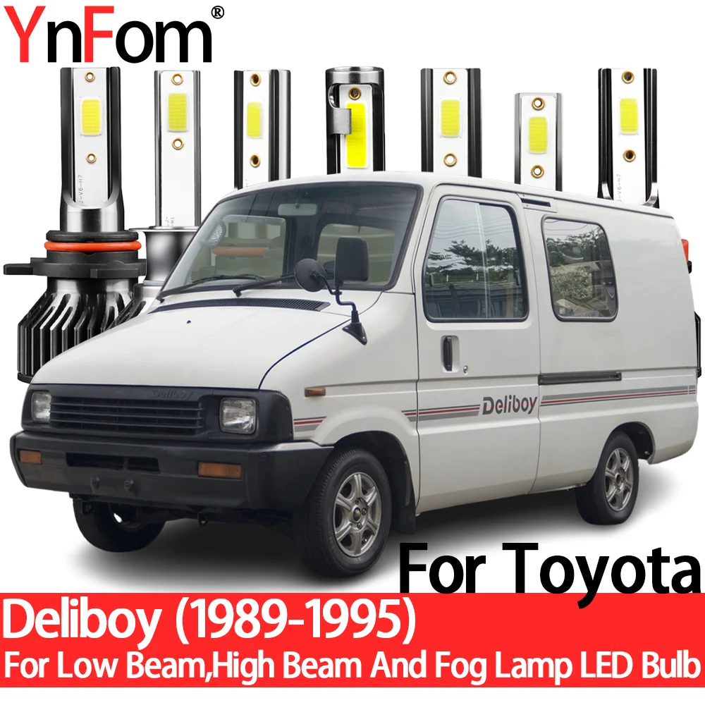 

YnFom для Toyota Deliboy 1989-1995, специальный LED набор ламп для передних фар ближнего света, дальнего света, противотуманных фар, автомобильные аксессуары