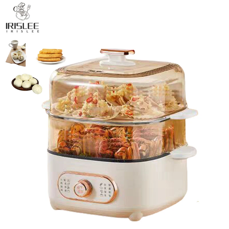 Electric Food Steamer Large Capacity Double Layers Multi Cooker Breakfast Maker Household Mini Steam pot Cooking Machine