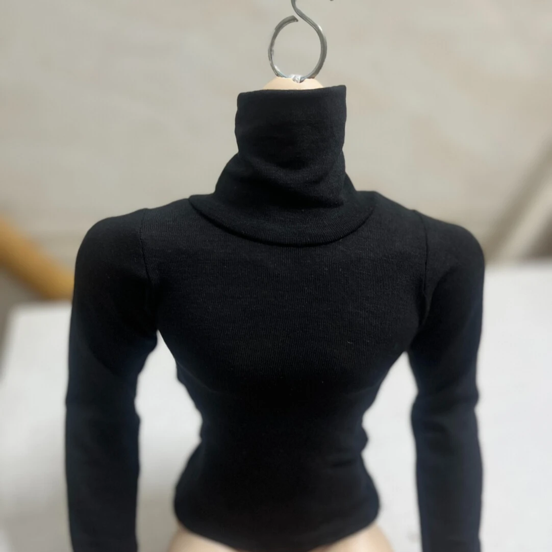 

1/3 Doll's Clothes for 75/77cm Male Bjd Doll Black Elastic Fitted Layer High Neck Top Dress Up Toys Doll Accessories, No Doll