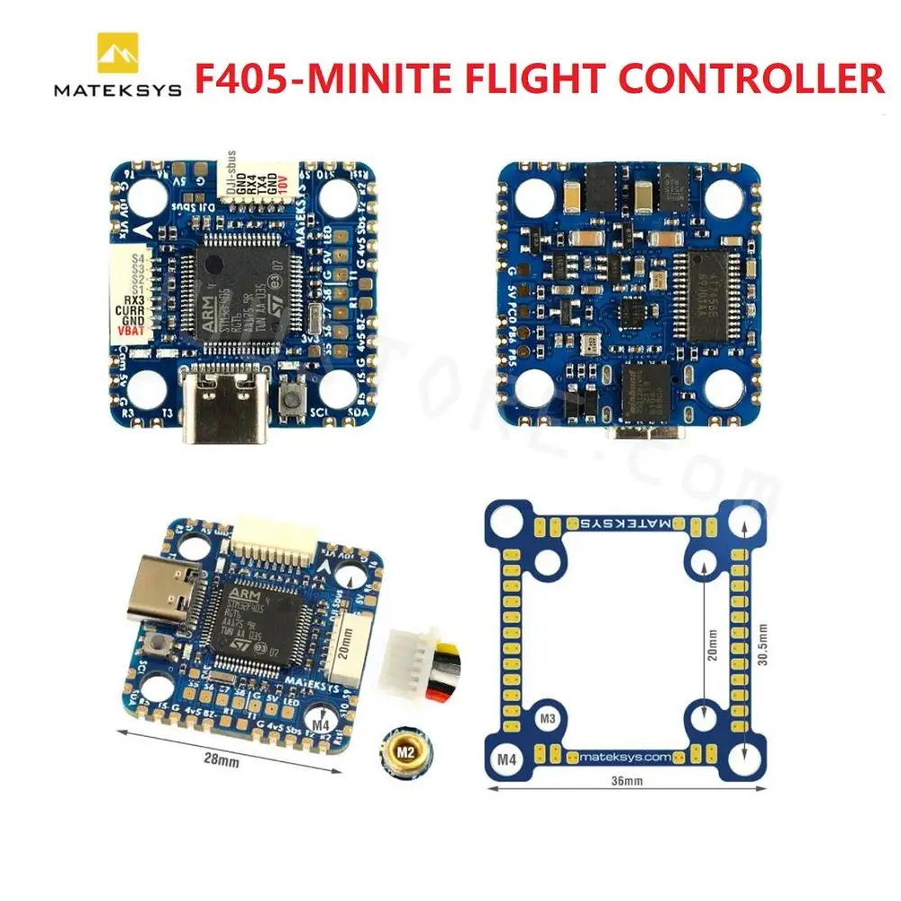 New MATEK F405-MiniTE OSD Baro Blackbox F405 STM32F405RGT6 Flight Controller ArduPilot INAV BetaFlight for Airplane RC FPV Drone