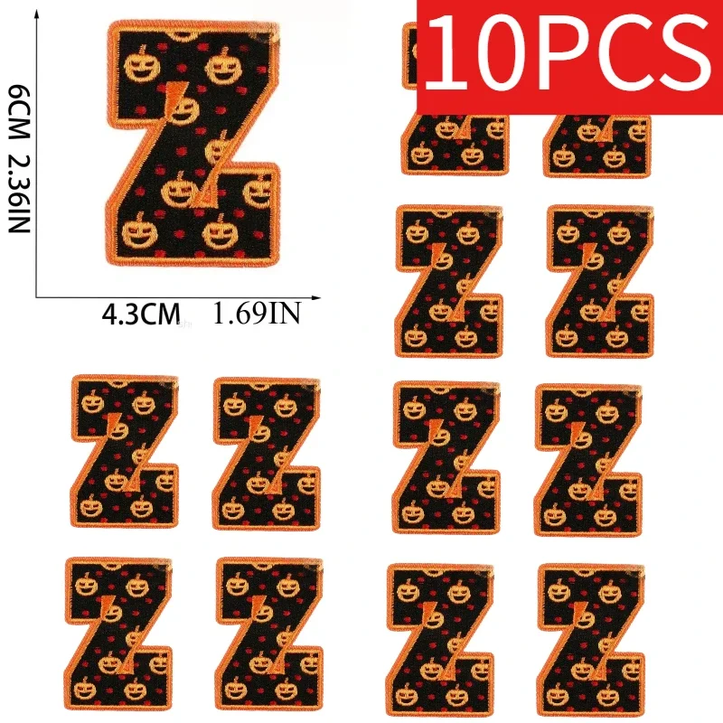 Halloween Theme Wind Set of Embroidery 10 PCS Wholesale Cloth Sticker English Letter Lots of Patches Sticker Cartoon Ghost