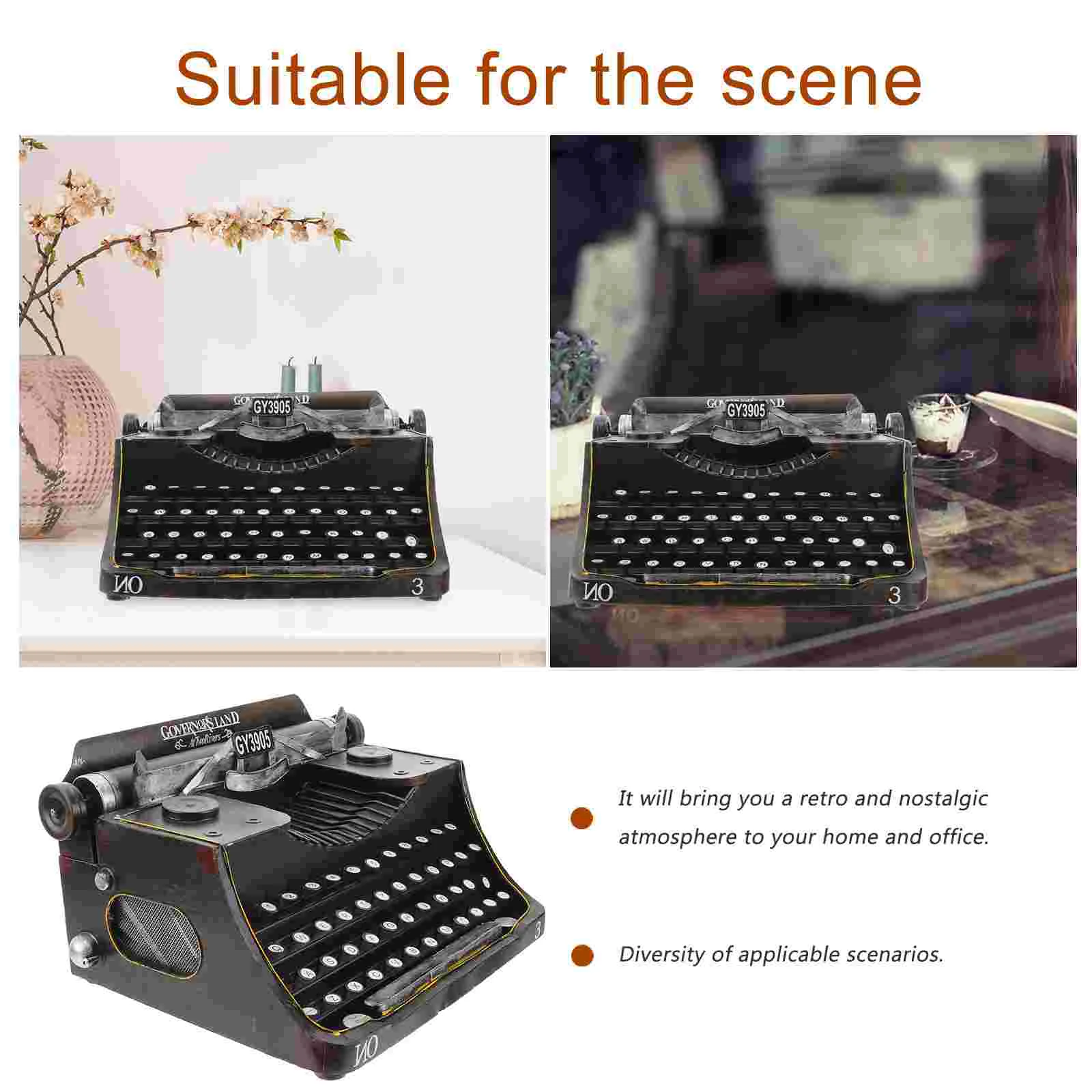 Printer Crafts Home Decor Manual Typewriter Model Vintage Photo Prop Cabinet Adornment Decorations