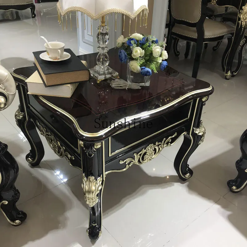 

European solid wood living room luxury decoration neoclassical 123 sofa edge furniture