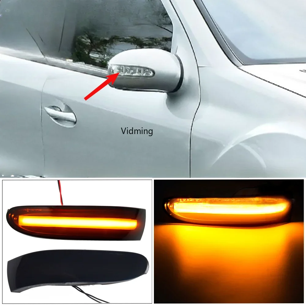 

2pcs LED Dynamic Turn Signal Light Side Mirror Indicator Blinker Lamp For Mercedes Benz M-Class ML W164 GL X164 R W251 ML350