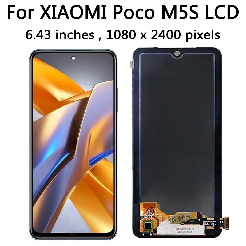 6.43'' AMOLED For Xiaomi Poco M5s lcd touch panel screen digitizer Assembly replacement For POCOM5s 2207117BPG lcd with frame image 2