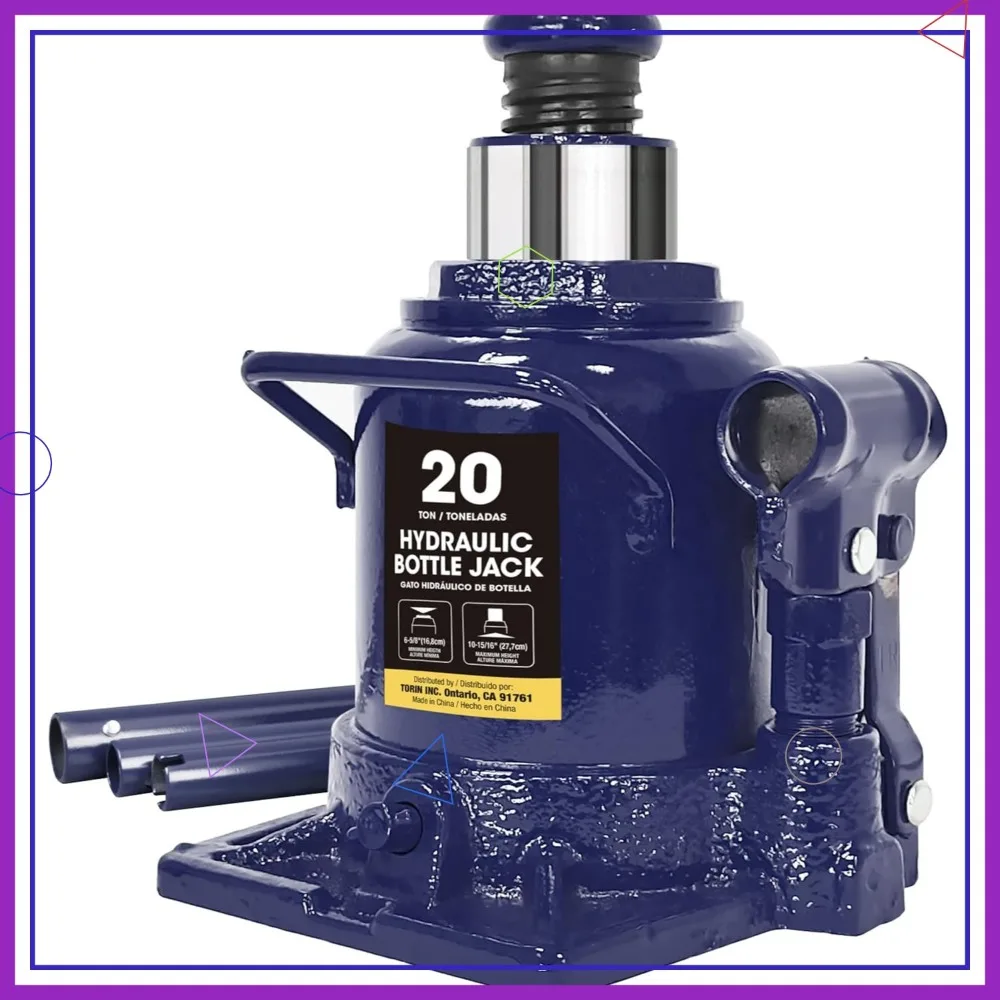 

20-тонный гидравлический низкопрофильный автомобильный домкрат для бутылок для авторемонта и подъема дома, синий