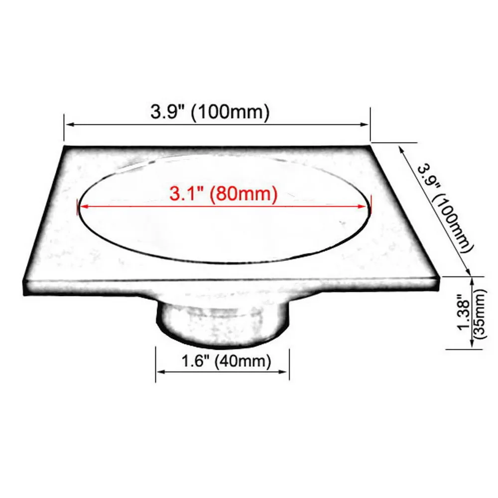 Gold Brass Floor Drain Square 10x10CM Drain Toilet Balcony Bathroom Shower Anti-odor Drains Tile Insert Waste Grates New Nhr102