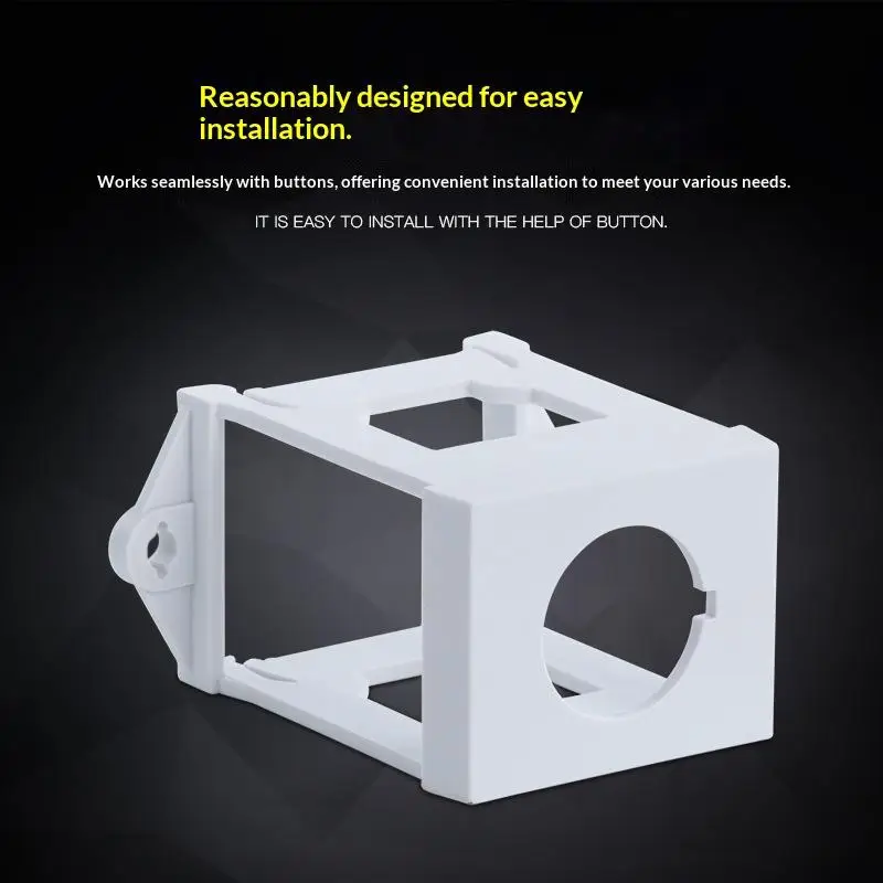 【L】1Pcs 22mm LA38 Push Button Switch Bracket Round Emergency Stop Seat Base Slide Rail Guide Rail Mounting Bracket