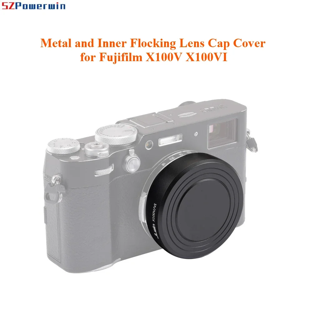ل Fujifilm X100V X100VI غطاء تغليف العدسة المتدفقة المعدنية والداخلية-واقي مقاوم للغبار والخدش