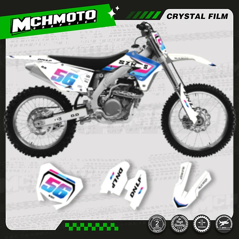 

MCHMFG MOTO мотоциклетная графика фоновая наклейка наборы для SUZUKI RMZ450 2008 2009 2010 2011 2012-2017