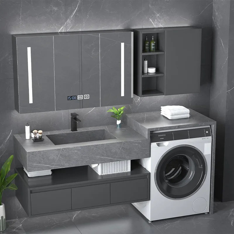 Bathroom furniture simple washing machine integrated cabinet balcony wash basin cabinet laundry trough wash basin cabinet