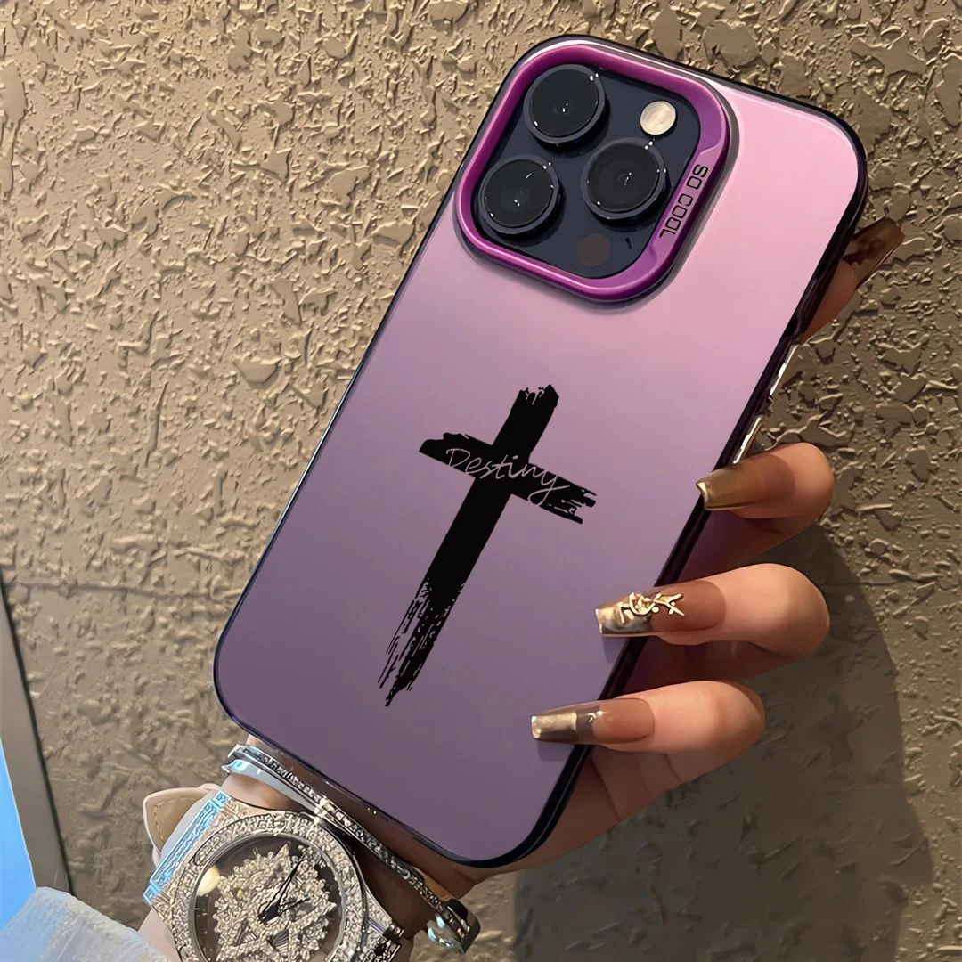 حافظة لهاتف آيفون 16e 16 15 14 13 12 11 Mini Pro Max X XR XSMAX 8 7 Plus غطاء خلفي غير لامع مضاد للسقوط #4