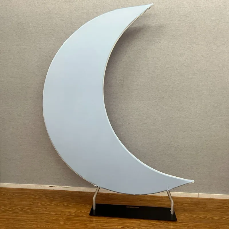 

Moon Shape Baby Shower Decorations Customized Baby Blue Moon Backdrop Double Side Printing Chiara Backdrop Arched Wall for Event