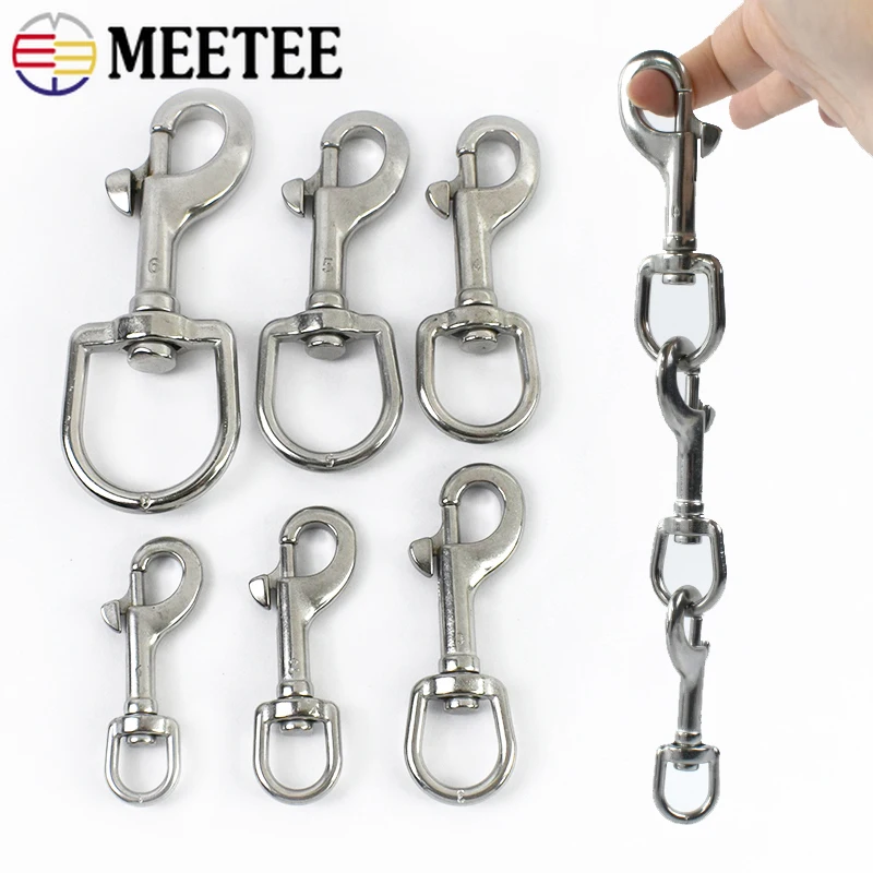 

1/2Pcs 304 Stainless Steel Bag Straps Buckle Single Ended Swivel Trigger Clasp Dog Leash Strap Snap Hooks DIY Hardware Accessory